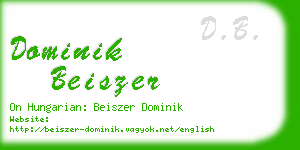 dominik beiszer business card